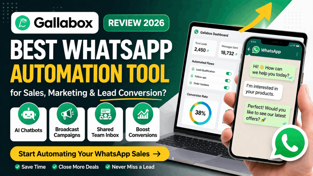 Gallabox Review 2026 : Best WhatsApp Automation Tool for Sales & Conversions
