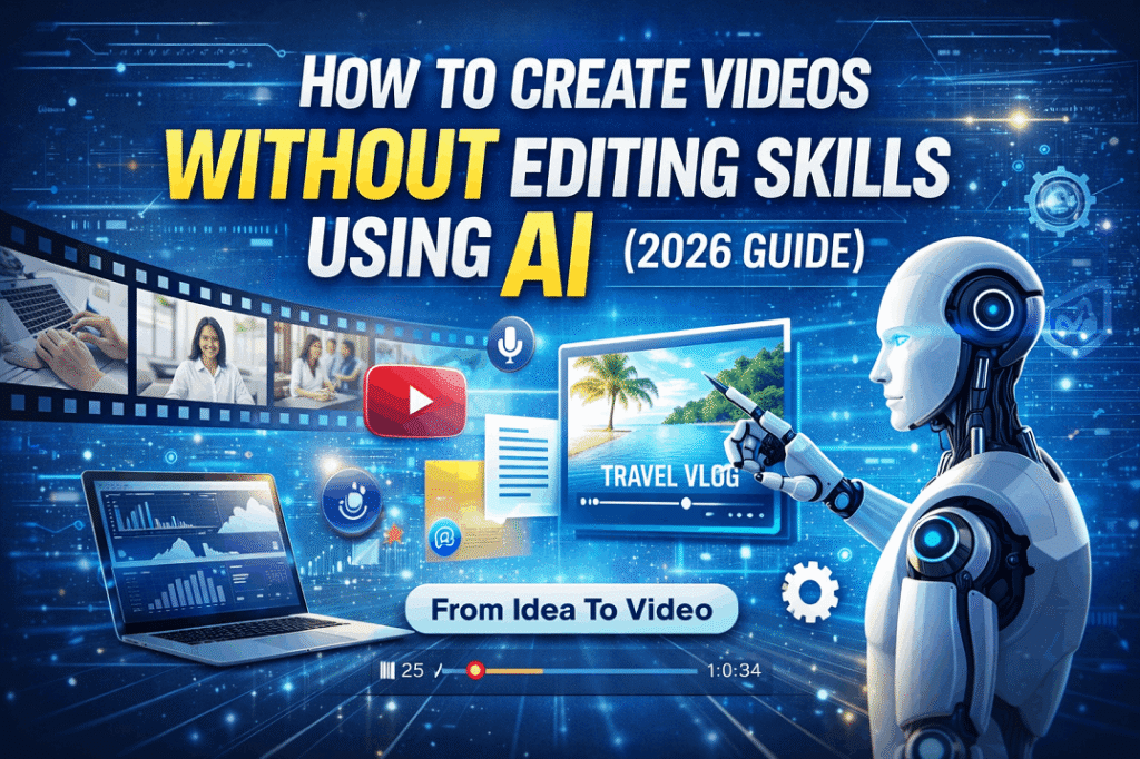 How to Create Videos Without Editing Skills Using AI -2026 Guide