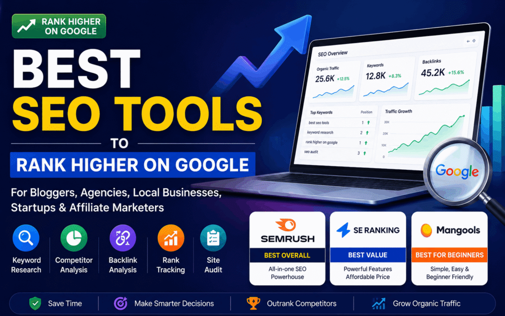 Best SEO Tools to Rank Higher on Google in 2026 | Semrush vs SE Ranking vs Mangools