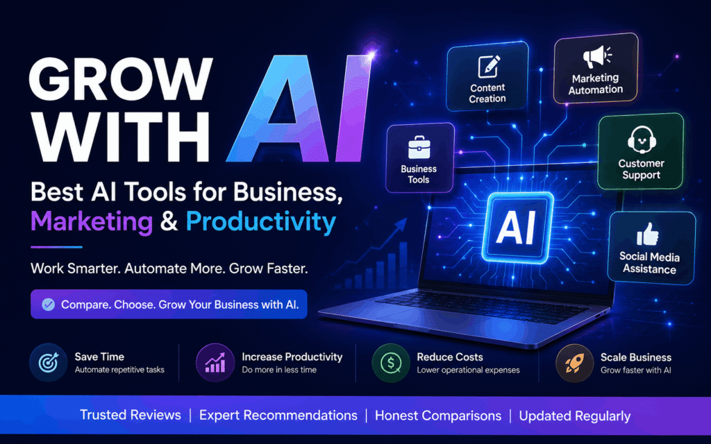 Grow With AI – Best AI Tools for Business, Marketing & Productivity